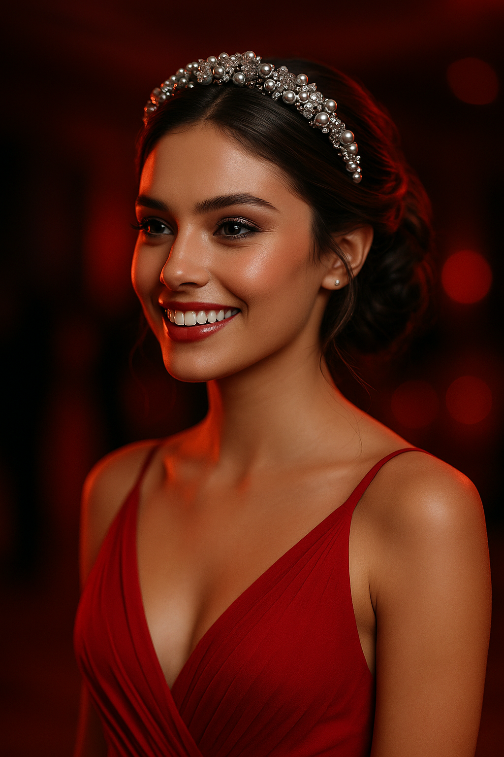 Selena Crystal & Pearl Headband – Luxe Handcrafted Elegance