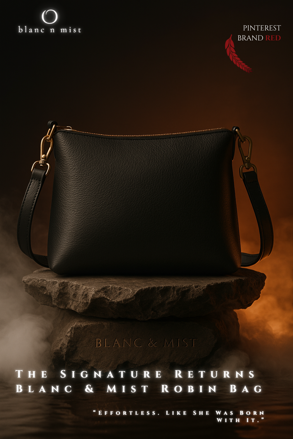 Robin Signature Leather Bag – Handcrafted Timeless Black Edition