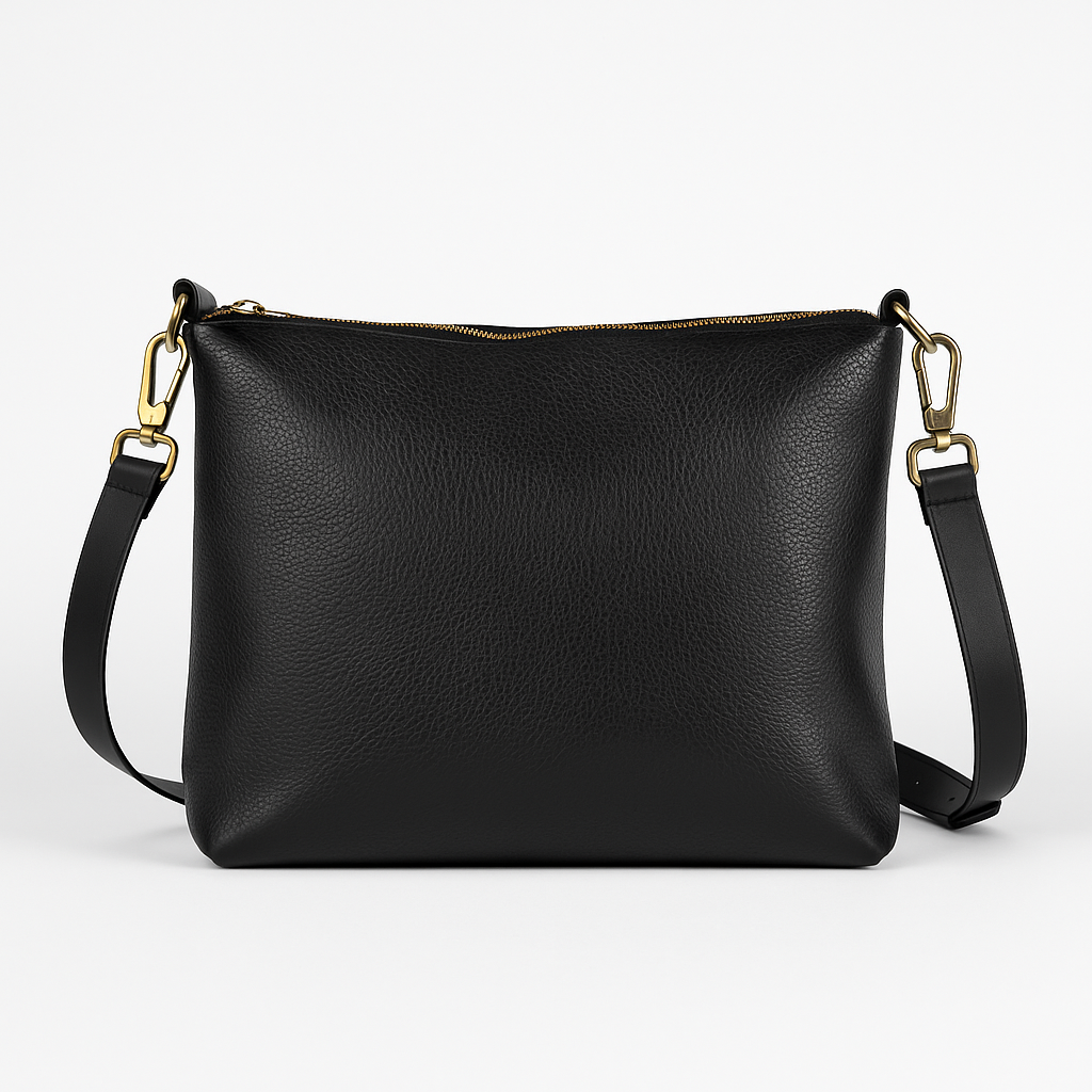 Robin Signature Leather Bag – Handcrafted Timeless Black Edition