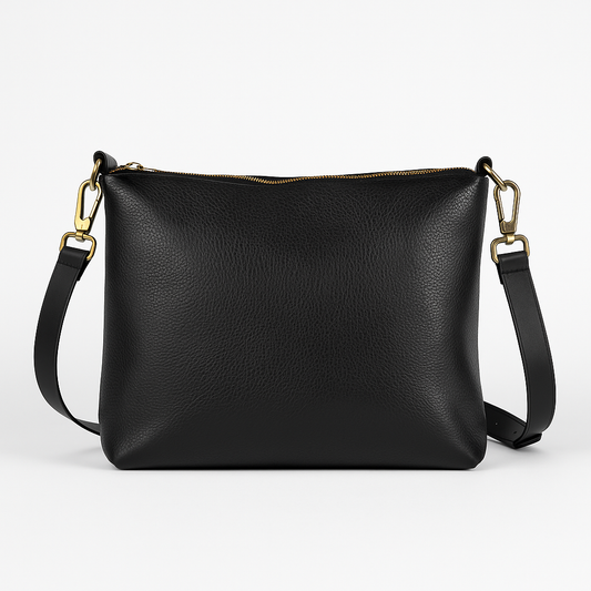 Robin Signature Leather Bag – Handcrafted Timeless Black Edition