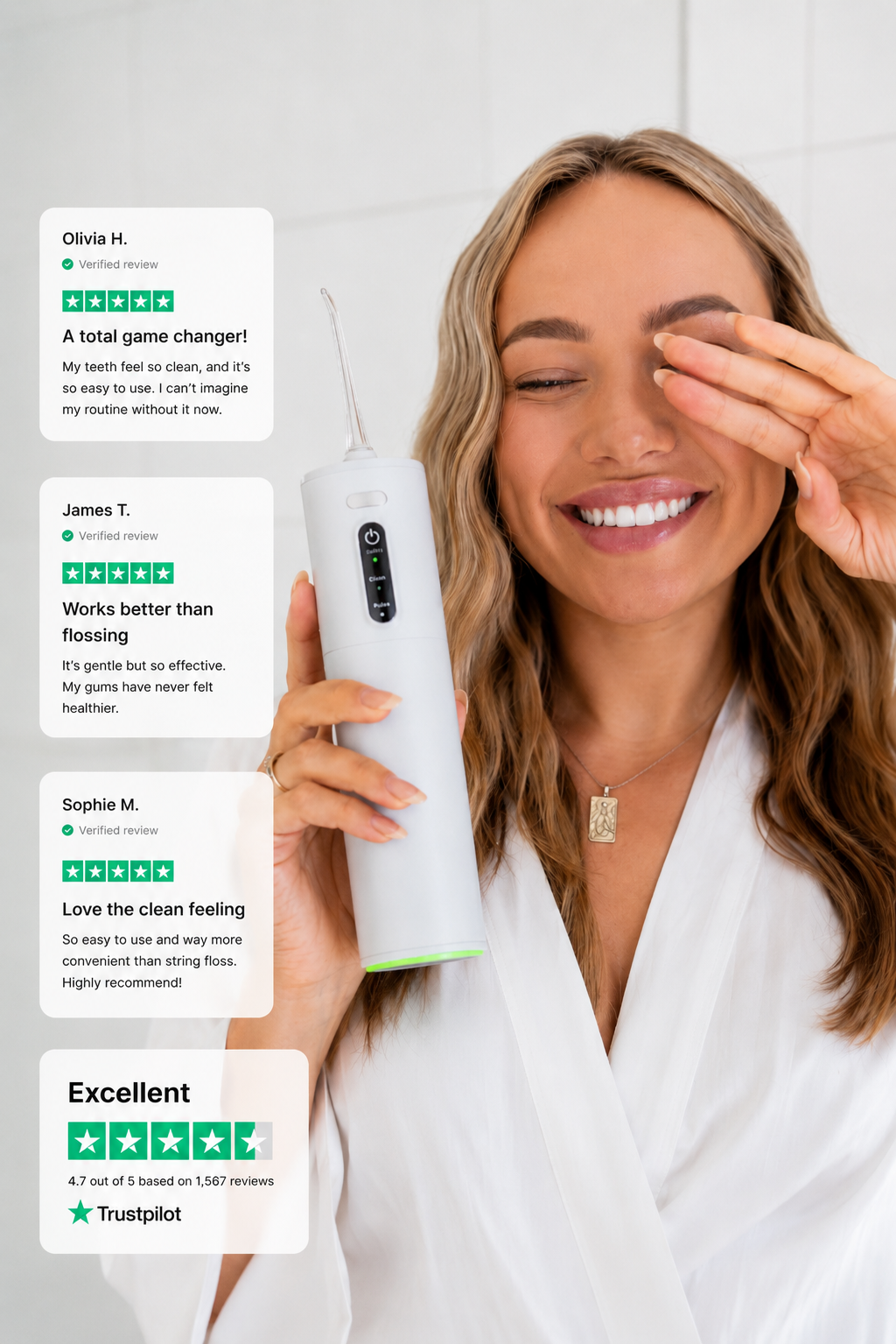 HydroPulse Pro™ - High Performance Water Flosser