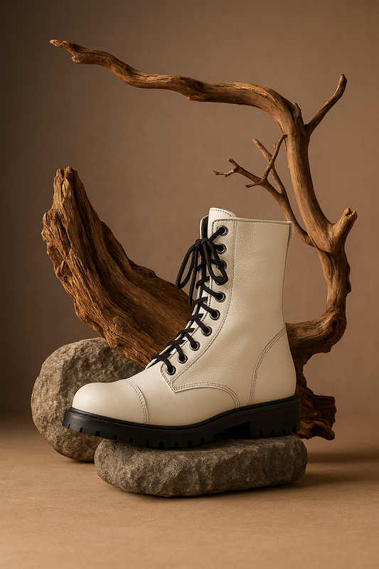 511 Bianco™ – Women’s Handcrafted White Leather Statement Boots