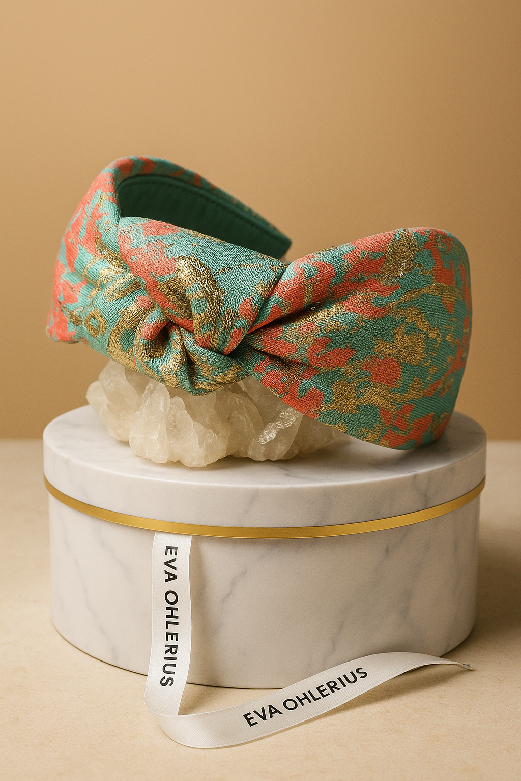 Knot Headband Misty – Luxe Silk Edition