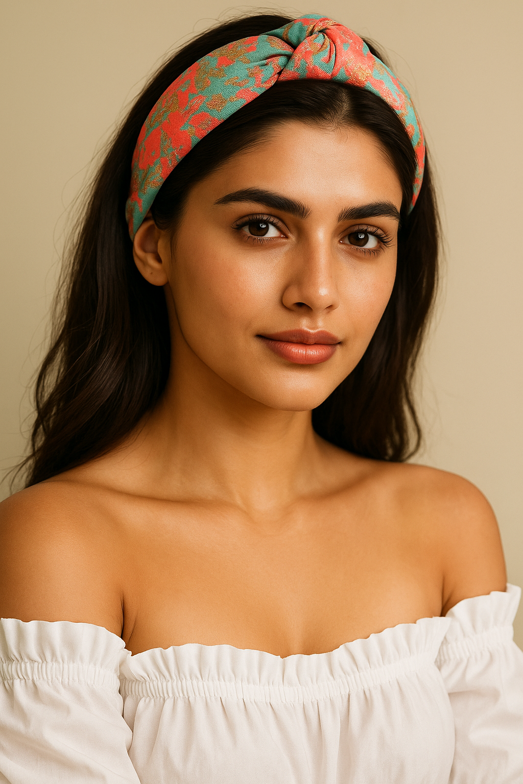 Knot Headband Misty – Luxe Silk Edition