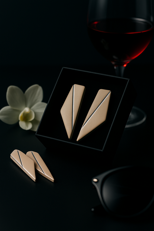 Short Wings Earrings | Handcrafted Leather Elegance