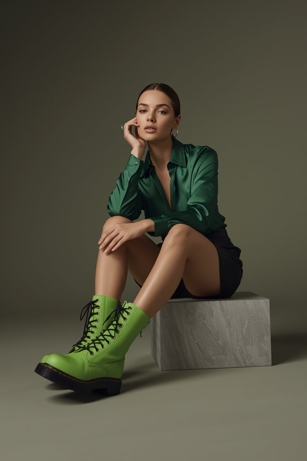 511 Granny Smith™ with Zipper — Bold European Leather Boots