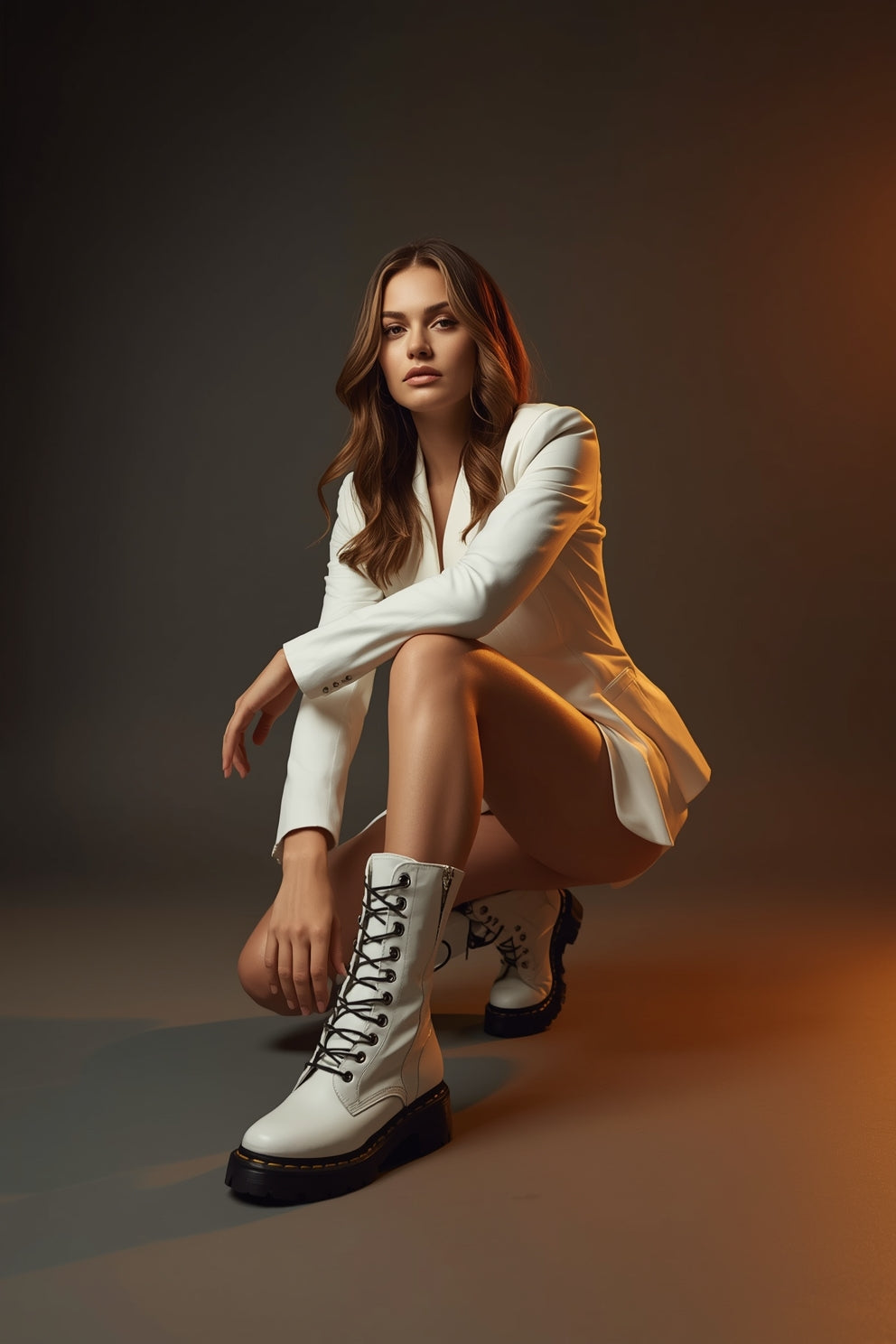 511 Bianco™ – Women’s Handcrafted White Leather Statement Boots