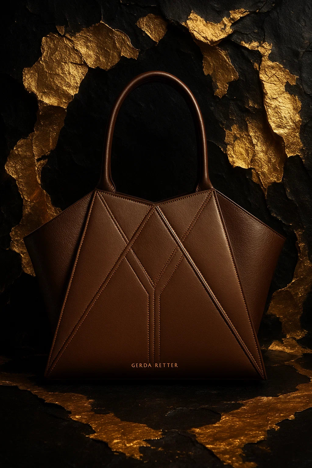 Leather Handbag Nova — Geometric Luxury Tote by Gerda Retter